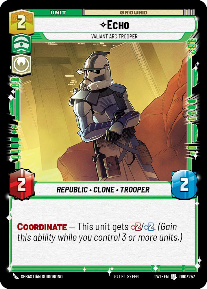Echo, Valiant ARC Trooper, Twilight of the Republic Card Art