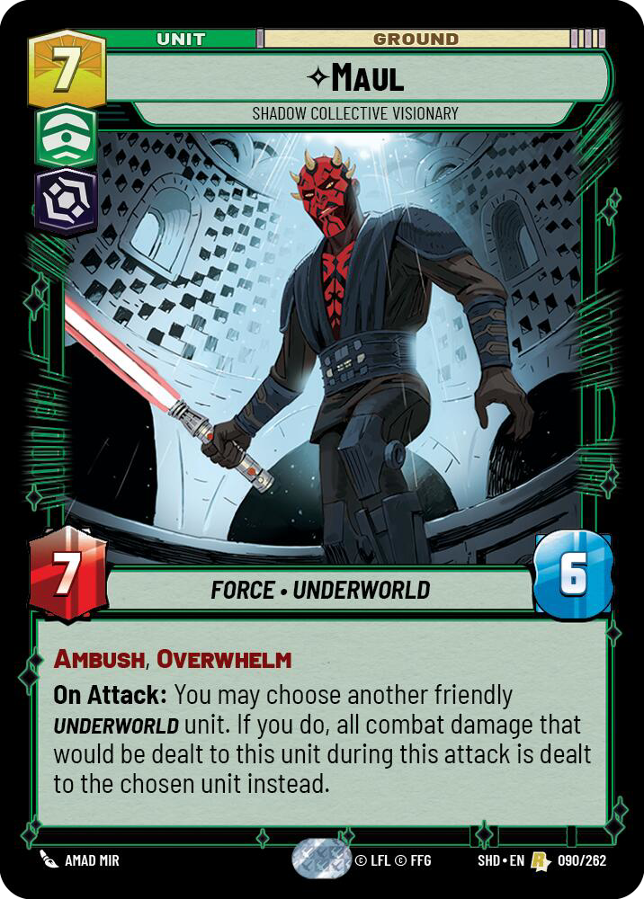 Maul, Shadow Collective Visionary, Shadows of the Galaxy Card Art