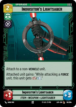 Inquisitor's Lightsaber, Legends of the Force Card Art