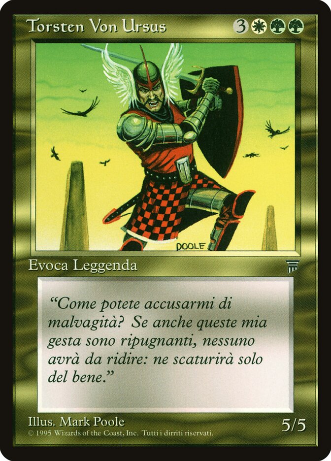 Torsten Von Ursus, Legends Card Art