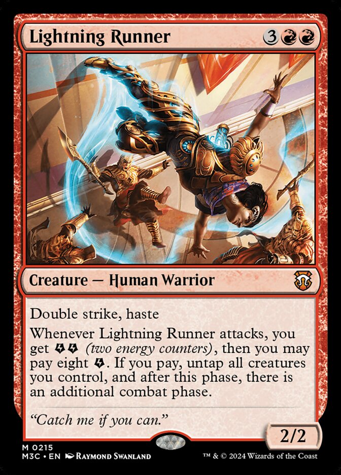Lightning Runner, Modern horizons 3 commander Card Art