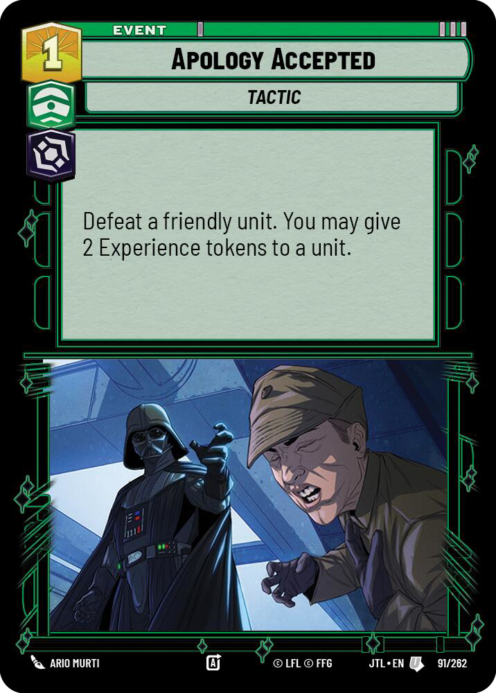 Apology Accepted, Jump to Lightspeed Card Art