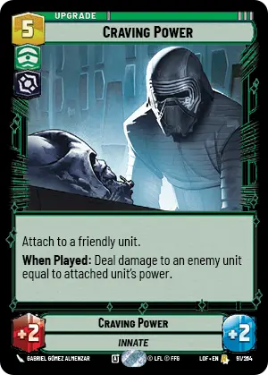 Craving Power, Legends of the Force Card Art