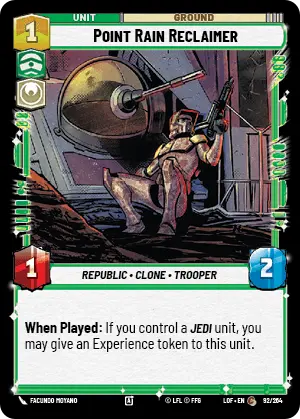Point Rain Reclaimer, Legends of the Force Card Art