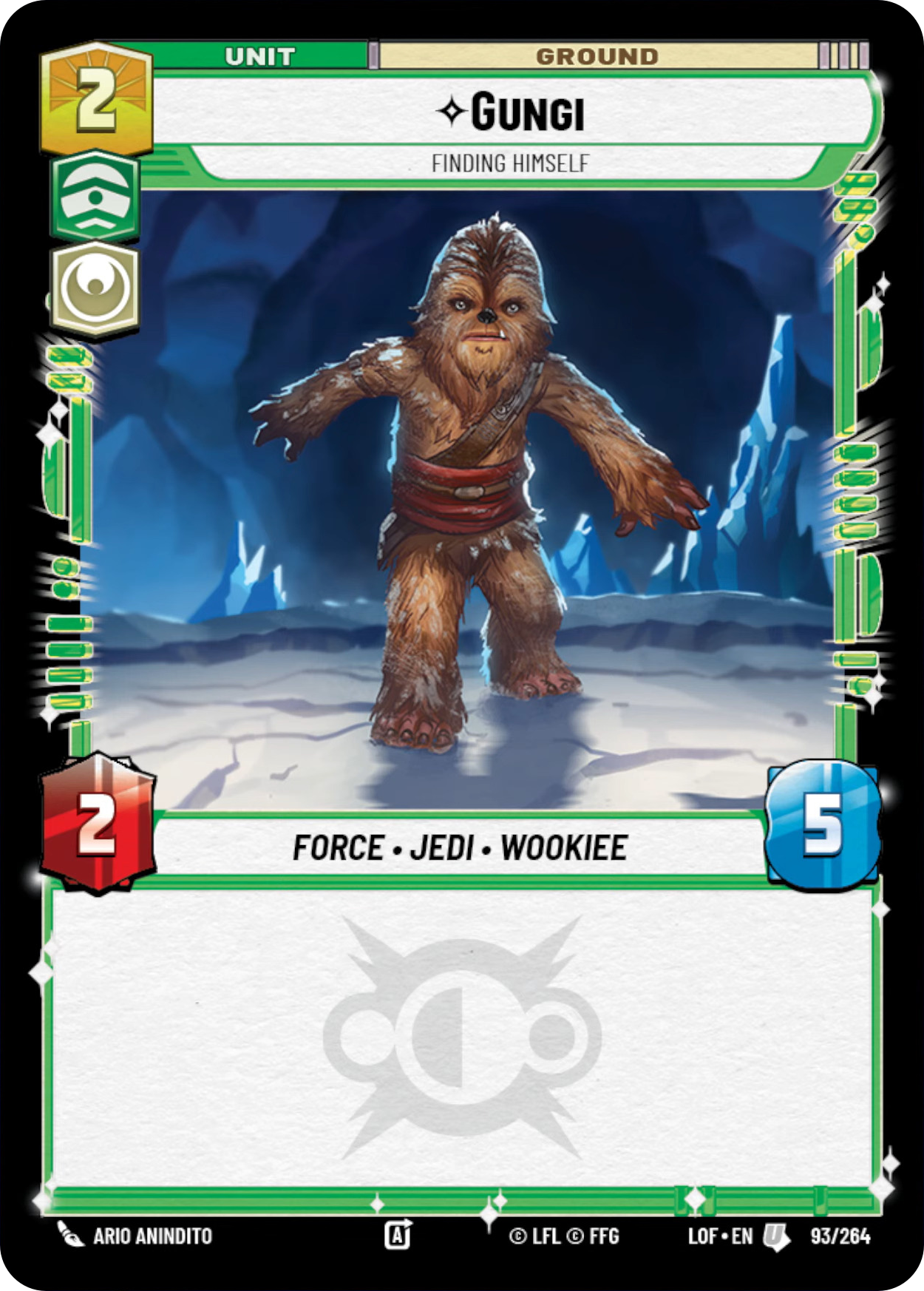Gungi, Finding Himself, Legends of the Force Card Art