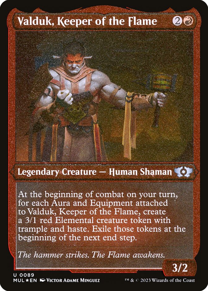 Valduk, Keeper of the Flame - Etched Foil