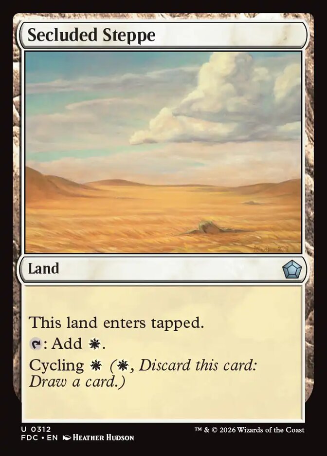 Secluded Steppe, Foundations Commander Card Art