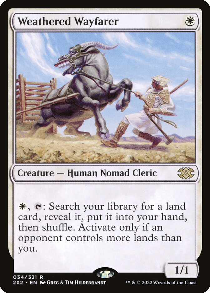 Weathered Wayfarer, Double Masters 2022 Card Art