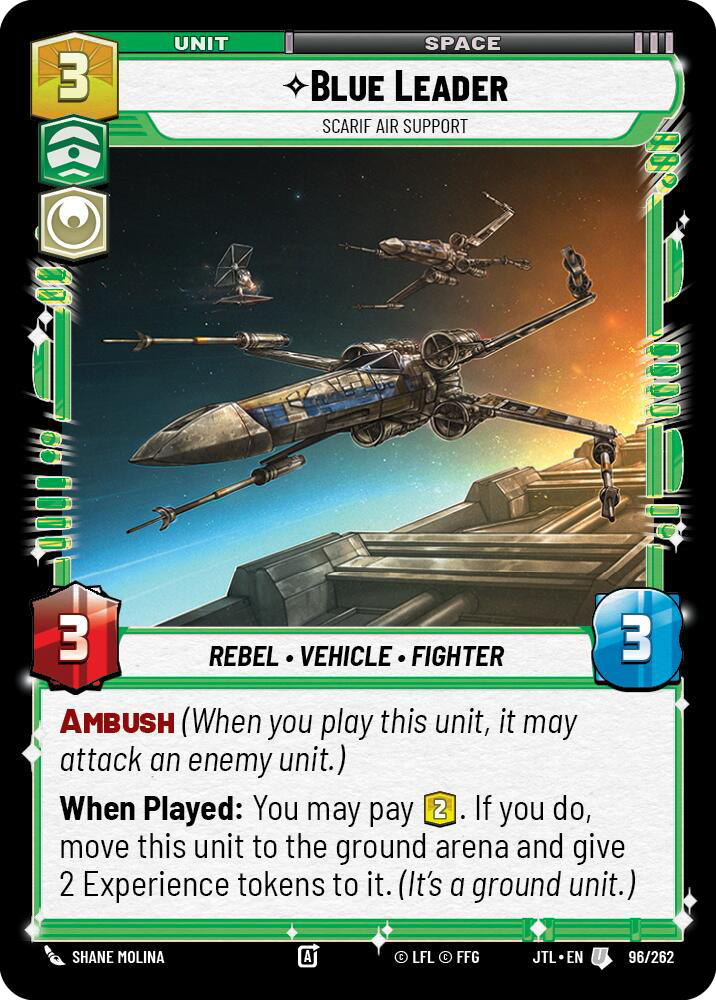 Blue Leader, Scarif Air Support, Jump to Lightspeed Card Art