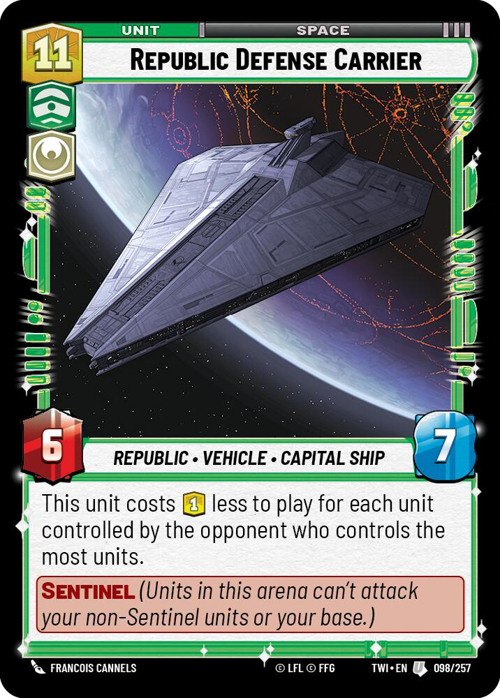 Republic Defense Carrier, Twilight of the Republic Card Art