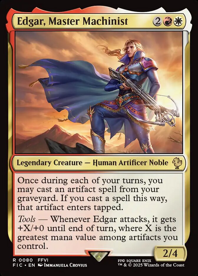 Edgar, Master Machinist, Final fantasy commander Card Art