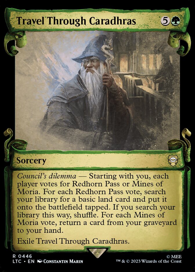 Travel Through Caradhras, Tales of middle-earth commander Card Art