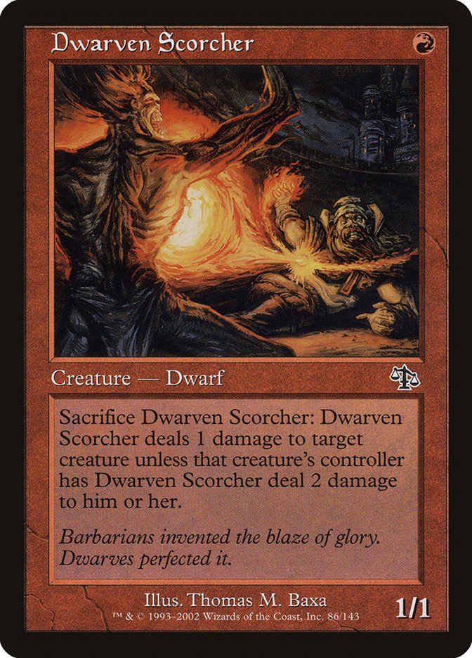Dwarven Scorcher, Judgment Card Art