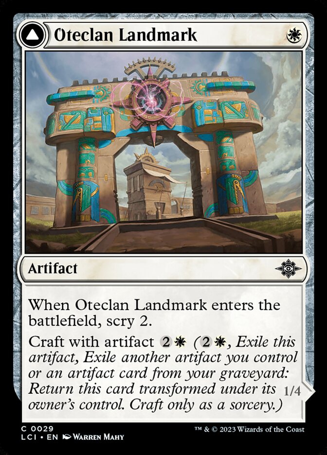 Oteclan Landmark // Oteclan Levitator, The lost caverns of ixalan Card Art