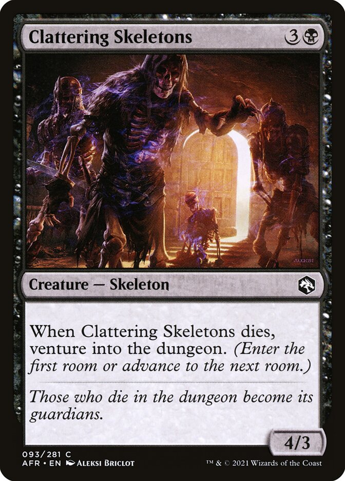 Clattering Skeletons, Adventures In The Forgotten Realms Card Art