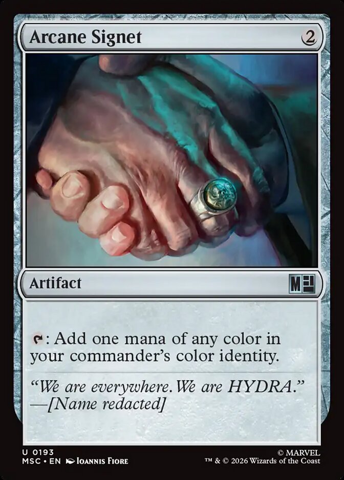 Arcane Signet, Marvel Super Heroes Commander Card Art