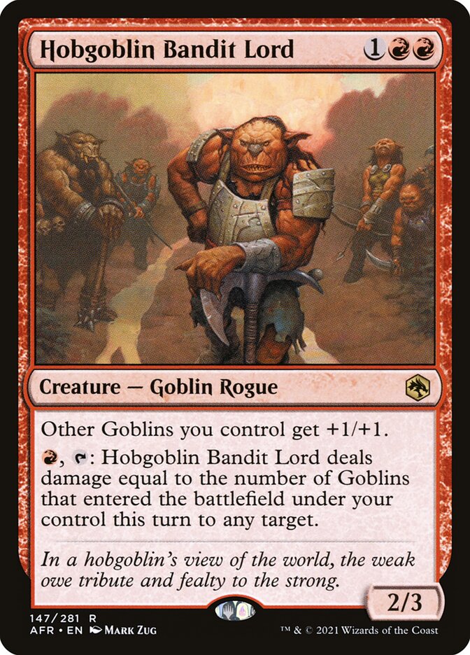 Hobgoblin Bandit Lord, Adventures In The Forgotten Realms Card Art