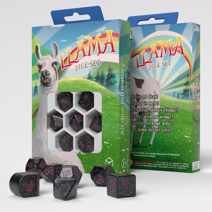Q Workshop - Dice - RPG Set - Llama: Spitty