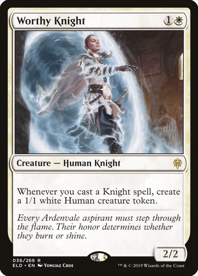 Worthy Knight, Throne Of Eldraine Promos Card Art