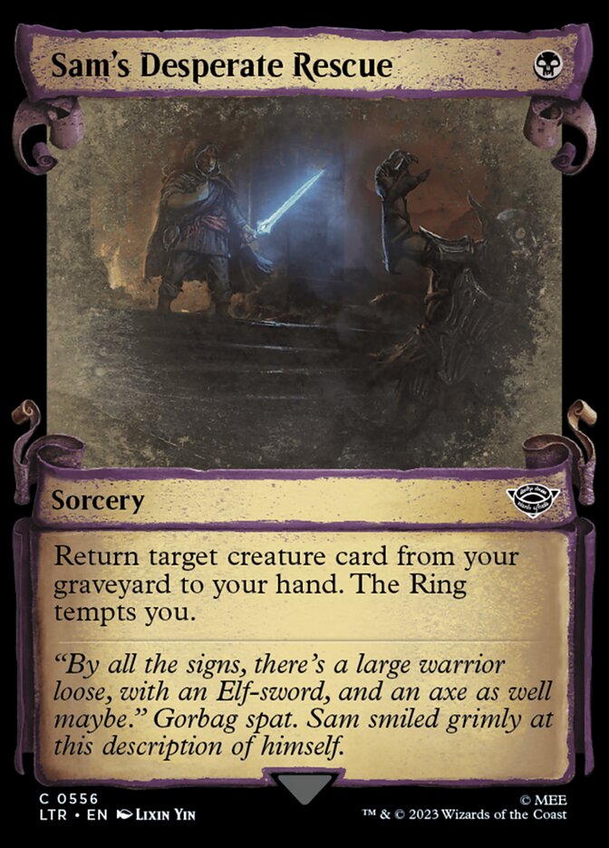Sam's Desperate Rescue, The lord of the rings: tales of middle-earth Card Art