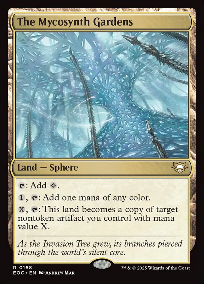 The Mycosynth Gardens, Edge Of Eternities Commander Card Art