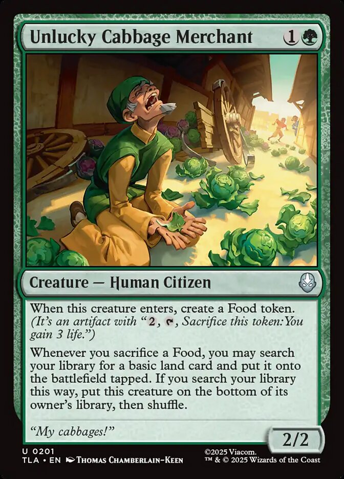 Unlucky Cabbage Merchant, Avatar: The Last Airbender Card Art