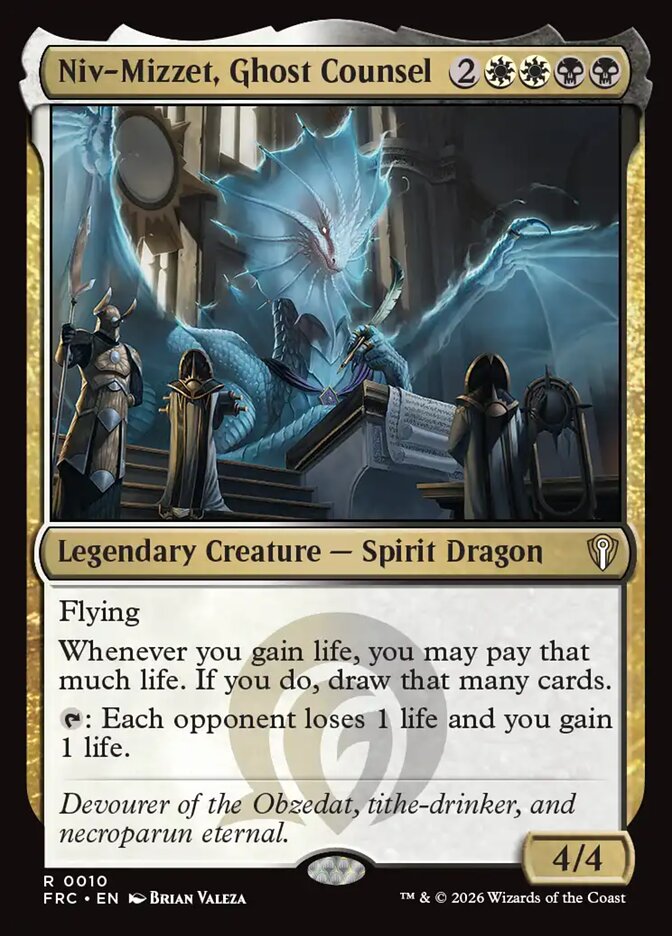Niv-Mizzet, Ghost Counsel, Reality Fracture Commander Card Art