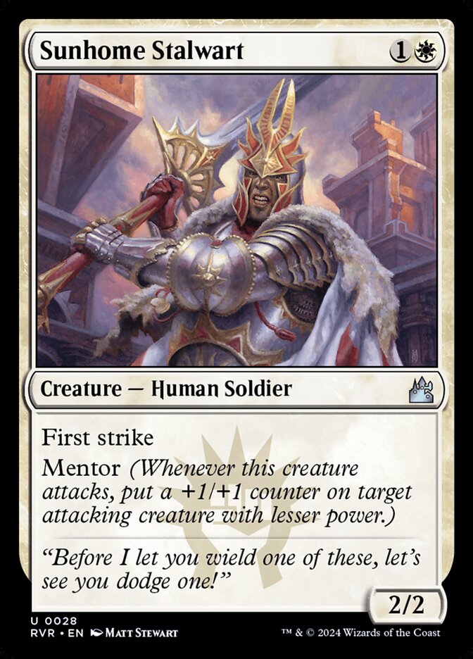 Sunhome Stalwart, Ravnica remastered Card Art
