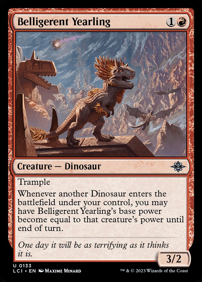 Belligerent Yearling, The lost caverns of ixalan Card Art