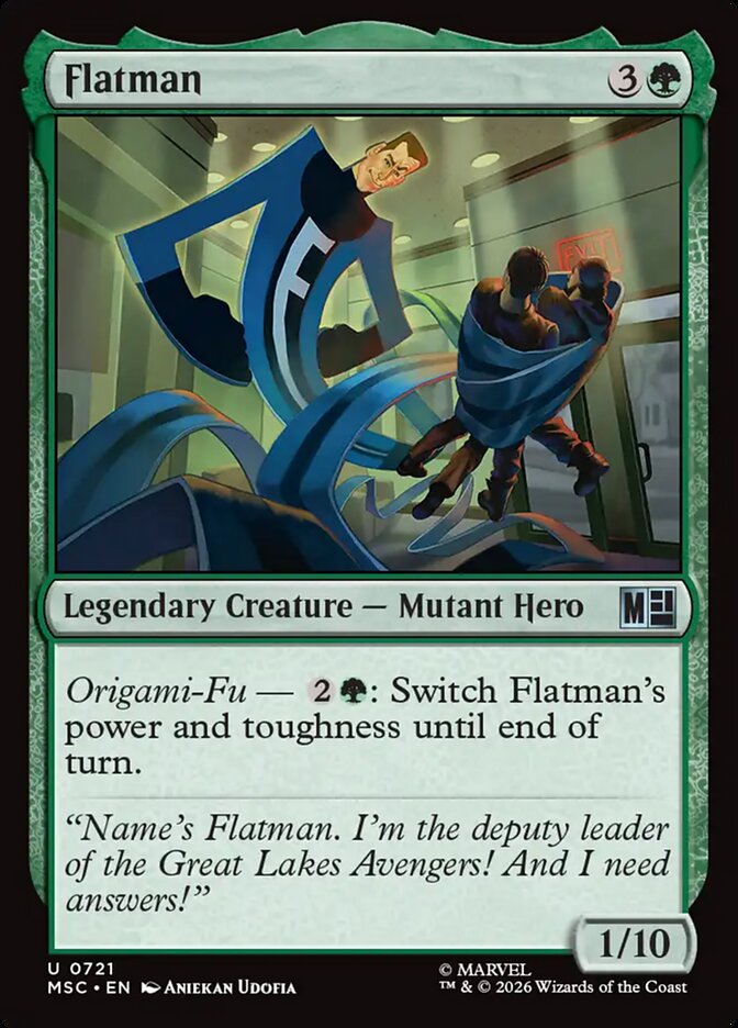 Flatman, Marvel Super Heroes Commander Card Art