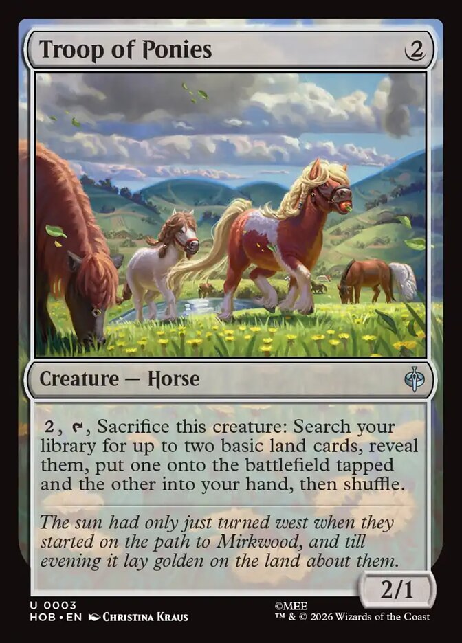 Troop of Ponies, The Hobbit Card Art