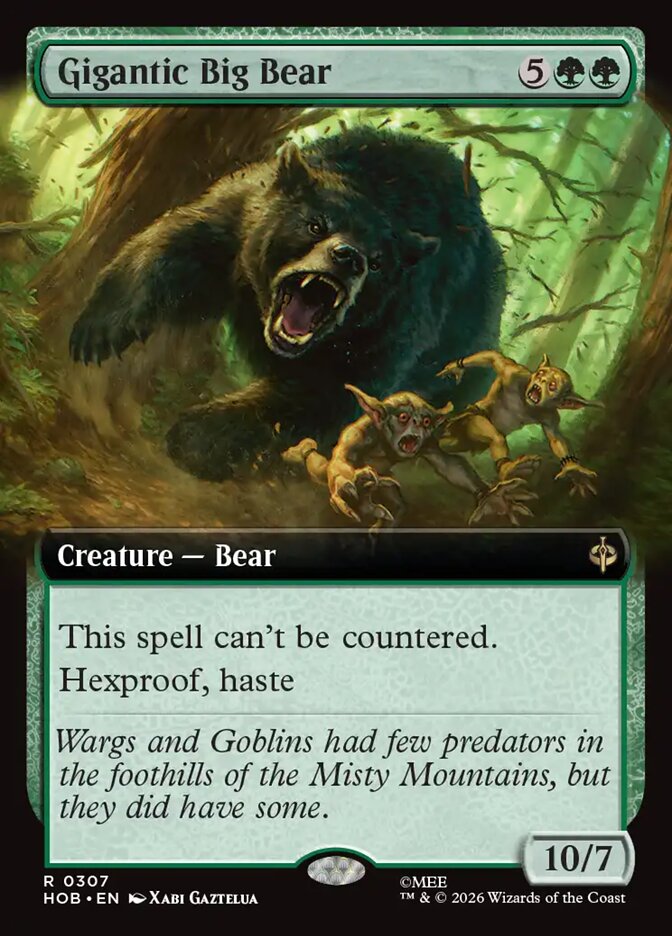 Gigantic Big Bear, The Hobbit Card Art
