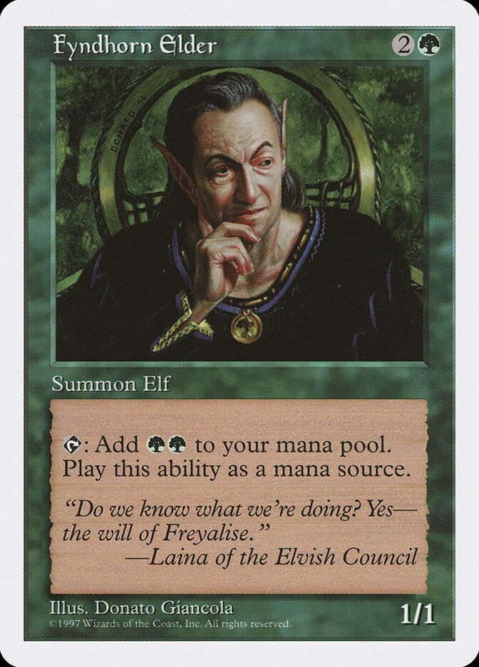 Fyndhorn Elder, Fifth Edition Card Art