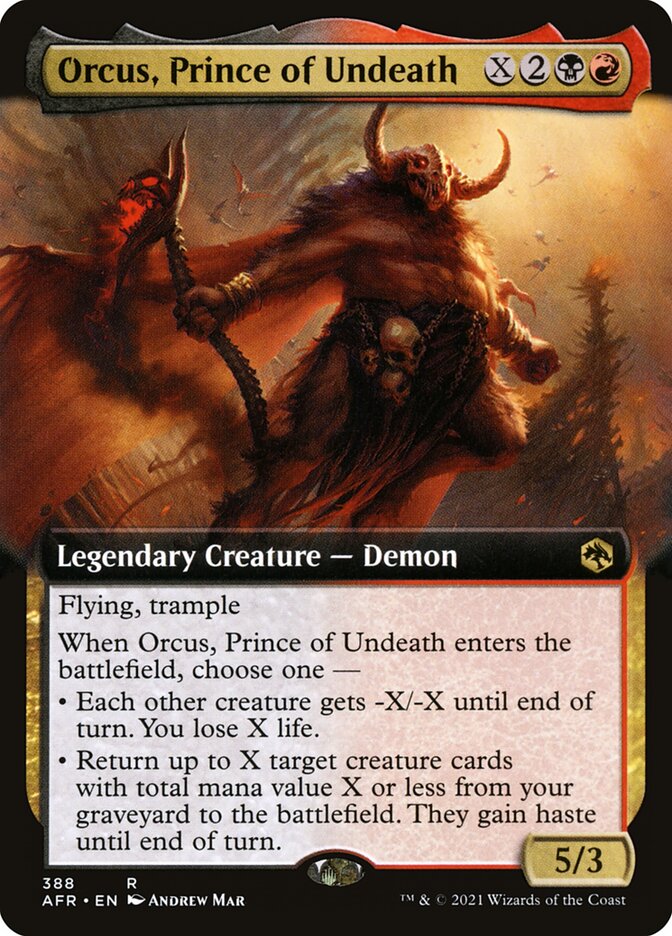 Orcus, Prince of Undeath, Adventures In The Forgotten Realms Card Art