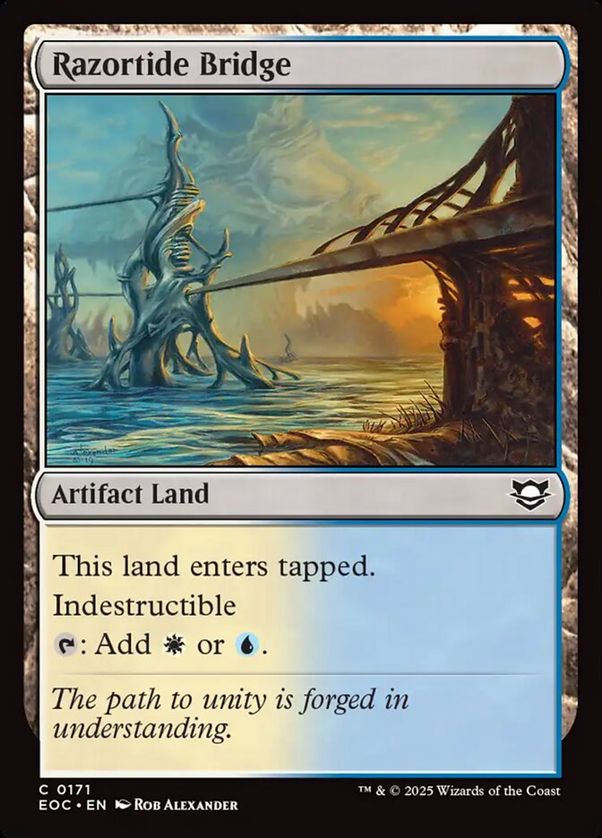 Razortide Bridge, Edge Of Eternities Commander Card Art