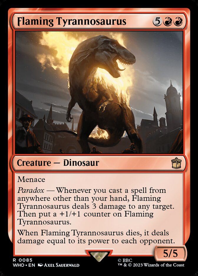 Flaming Tyrannosaurus, Doctor Who Card Art