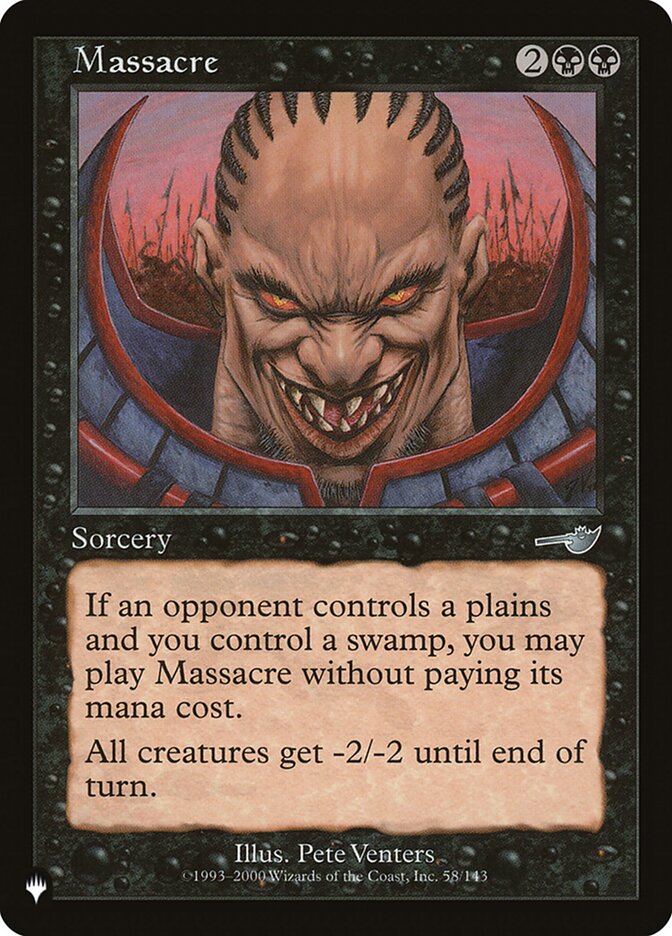 Massacre, The List Card Art