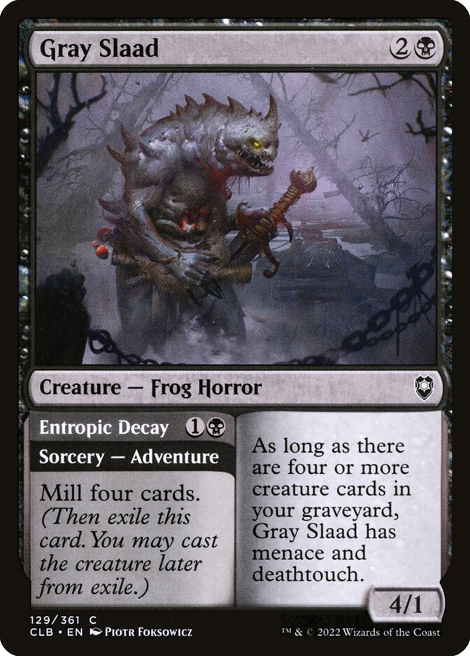 Gray Slaad // Entropic Decay, Commander Legends: Battle For Baldur'S Gate Card Art