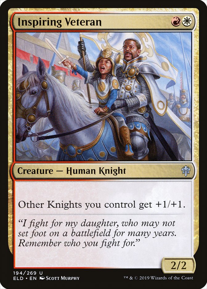 Inspiring Veteran, Throne of eldraine Card Art