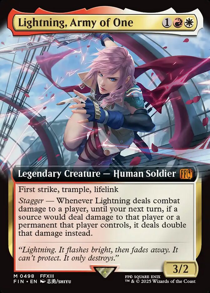 Lightning, Army of One, Final fantasy Card Art
