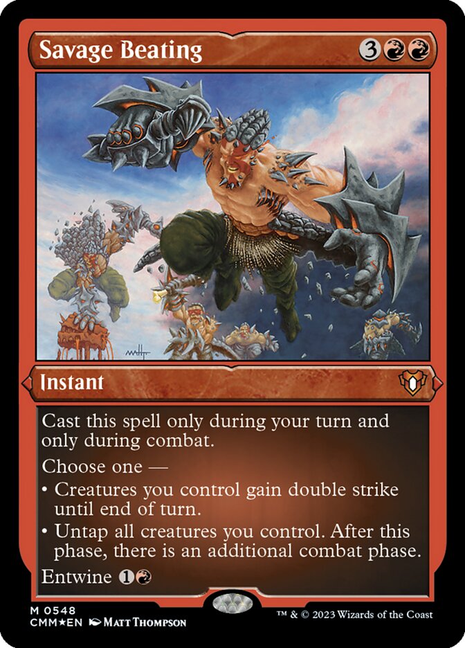 Savage Beating, Commander Masters Card Art
