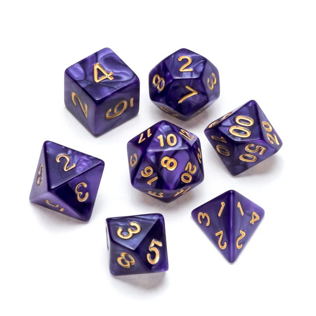 Greifenfels - Dice - Pearl Series - Purple/Gold