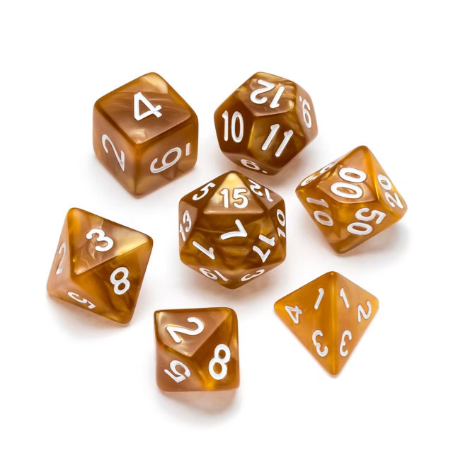 Greifenfels - Dice - Pearl Series - Gold/White