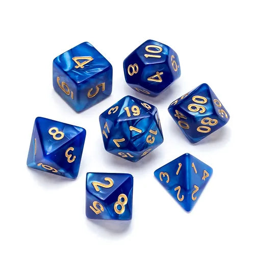 Greifenfels - Dice - Pearl Series - Blue/Gold