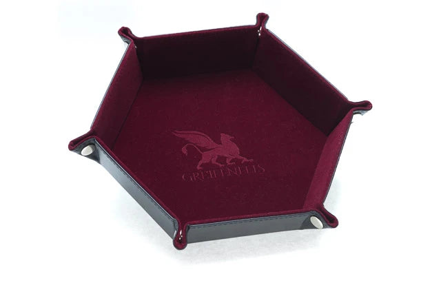Greifenfels - Dice Tray - Hexagon Series - Burgundy