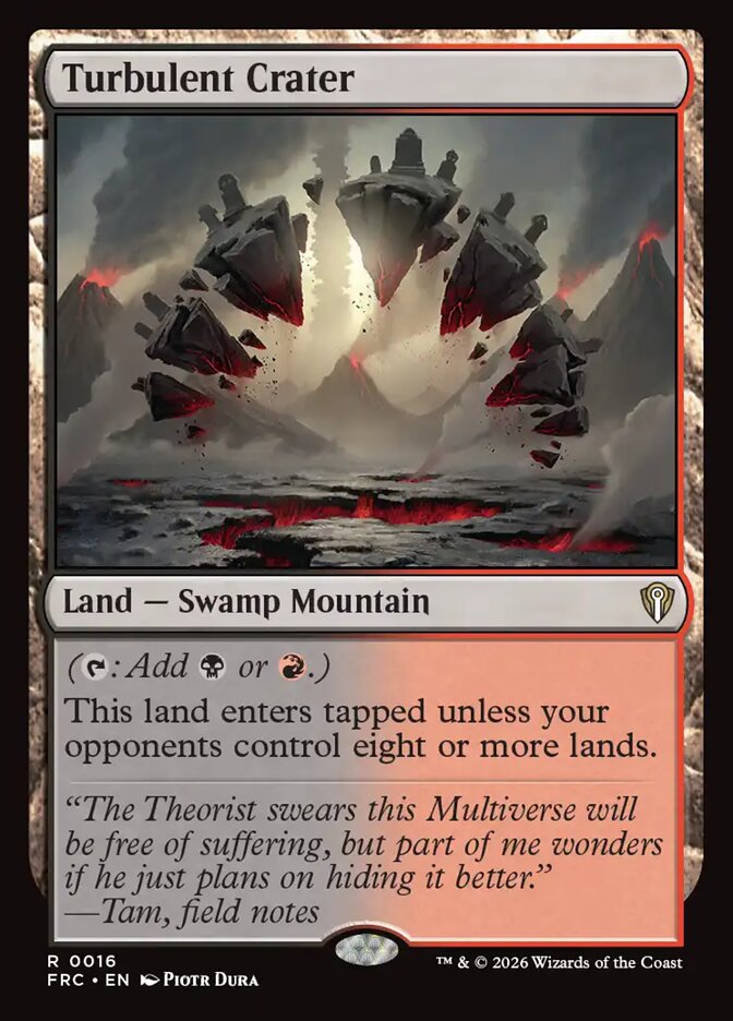 Turbulent Crater, Reality Fracture Commander Card Art
