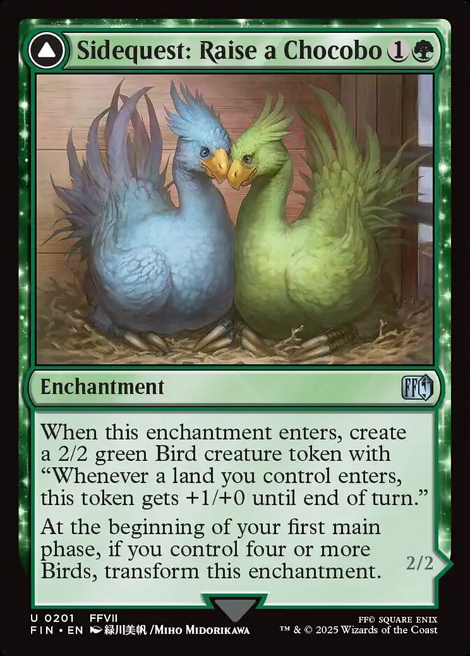 Sidequest: Raise a Chocobo // Black Chocobo, Final fantasy Card Art