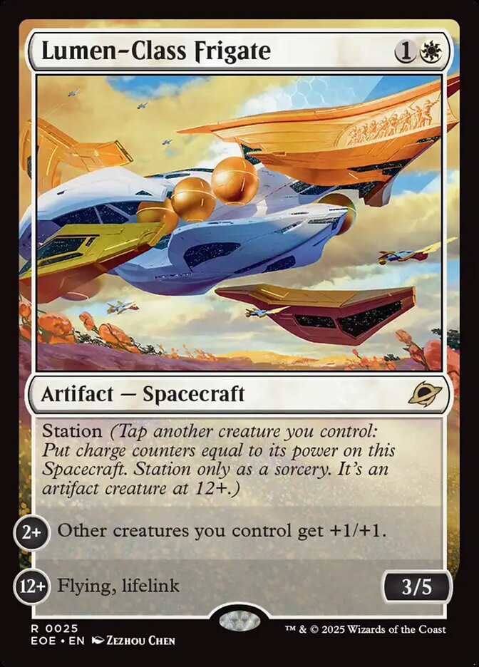 Lumen-Class Frigate, Edge of eternities Card Art