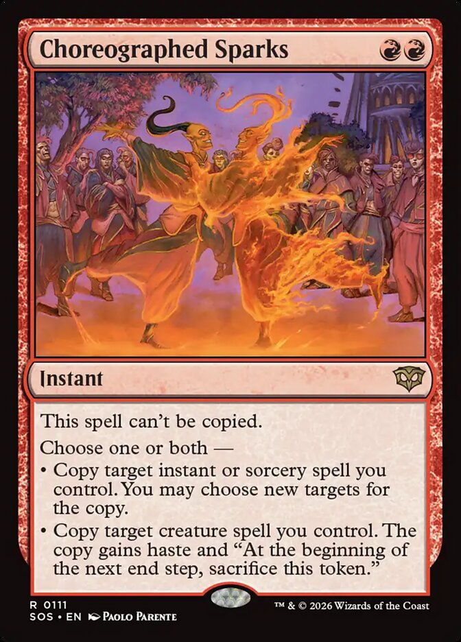 Choreographed Sparks, Secrets Of Strixhaven Card Art