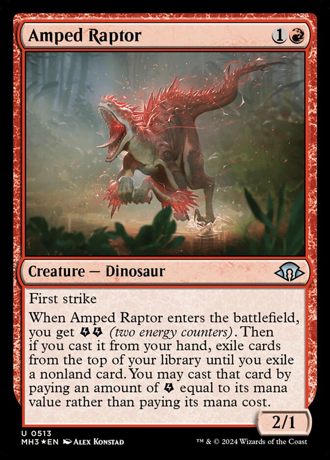 Amped Raptor, Modern horizons 3 Card Art